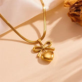 Heart Pendant with a Bow design
